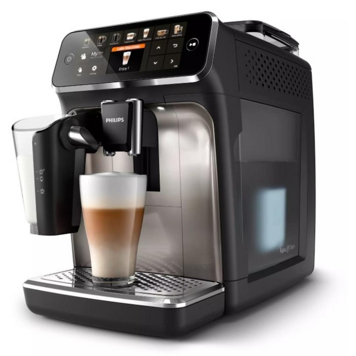 Picture of Philips Fully Automatic Espresso Machines, 12 Grinder Settings,1500W, 1.8L, EP5447/90 - Black