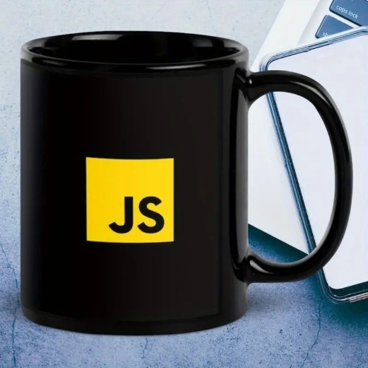 Picture of 1pc Java Script Coffee Preparing Code - Black Glossy Mug